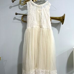 Bow Dreams Cream Girls Dress Size 10